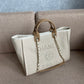 Chanel Deauville Tote Tweed Bag Summer Collection White For Women 15.7in/40cm