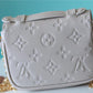LV Micro Metis Monogram Empreinte Beige For Women, Women’s Handbags, Shoulder And Crossbody Bags 5.5in/14cm LV M81390