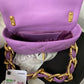 ChanelMini Flap Bag Purple For Women, Women’s Bags Shoulder And Crossbody Bags 6.6in/17cm AS3213
