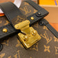 LV Pochette Trunk Verticale Monogram Canvas Black For Women, WoChain Wallet 6.9in/18cm LV M63913