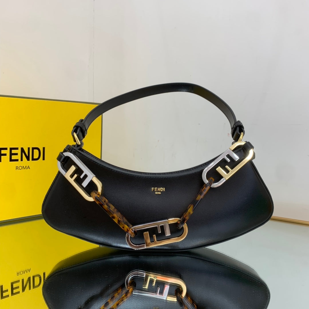 FI O’Lock Swing Black Bag For Woman 32cm/12in 8BS068AHM0F19KX