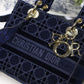 DI Medium Lady D-Lite Bag Blue For Women 9.5in/24cm CD M0565OROC