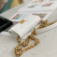 ChanelMini Flap Bag Gold Toned Hardware White For Women 4.7in/12cm
