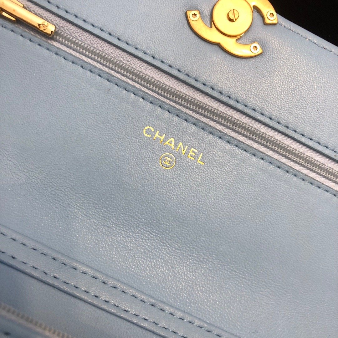 ChanelOriginal Small Classic Flap Bag Gold Hardware Blue For Women, Women’s Handbags, Shoulder Bags 7.5in/19cm AP33814
