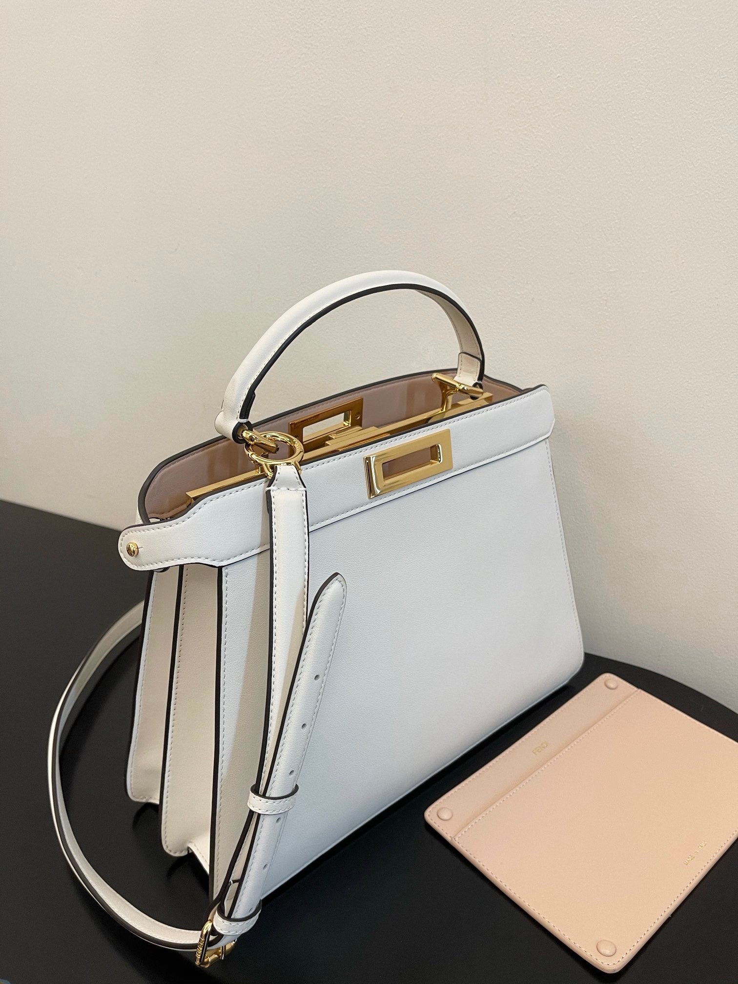 FI Peekaboo ISeeU Petite White Small Bag For Woman 20cm/8in