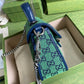 gg Marmont Multicolour Mini Top Handle Bag Green Blue For Women 8in/20cm gg
