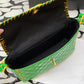 ChanelVinyl Classic Green and Yellow Shoulder bag For Women 29cm/11.5in
