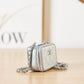 Chanel Crystal Small Vanity with Chain White/Silver Bag For Women 10cm/4in