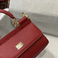 DG Small Sicily Bag In Dauphine Red For Women 7.5in/19cm DG