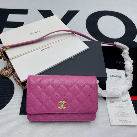 ChanelSmall Flap Bag Gold Hardware Plum For Women, Women’s Handbags, Shoulder Bags 7.5in/19cm AP2840