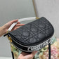DI Medium Vibe Hobo Bag Black Cannage, Black Handbags, Crossbody Bags, 30cm CD M7201ONOA_M911