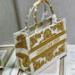 DI Medium Book Tote Gold And White, For Women, Women’s Handbags 14in/36cm CD
