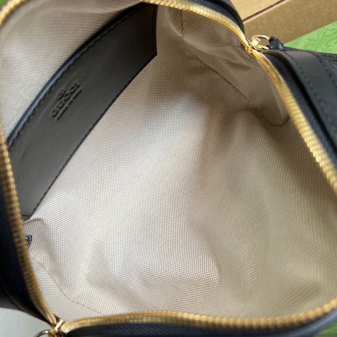 gg Matelasse Top Handle Bag Black For Women, Women’s Bags 7.5in/19cm gg ‎702251 UM8HG 1046
