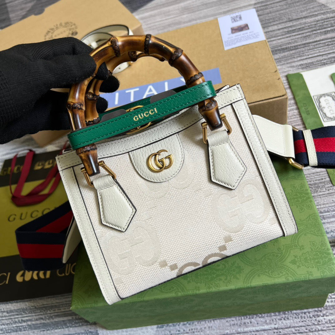 gg Diana Mini Tote Bag White For Women, Women’s Bags 7.9in/20cm gg