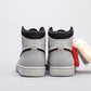 BL - AJ1 gray and white scratch shoes for women