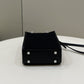 FI Mini Sunshine Shopper Black Bag For Woman 18cm/7in