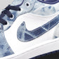 BL - AJ1 washed denim denim