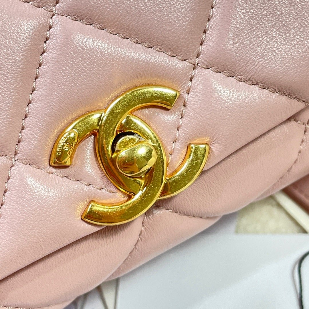 ChanelLarge Flap Bag Gold Hardware PiNike For Women, Women’s Handbags, Shoulder Bags 9.1in/23cm AS3367