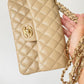 ChanelSmall Classic Handbag Beige For Women, Women’s Bags 9.1in/23cm
