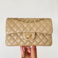 ChanelSmall Classic Handbag Beige For Women, Women’s Bags 9.1in/23cm