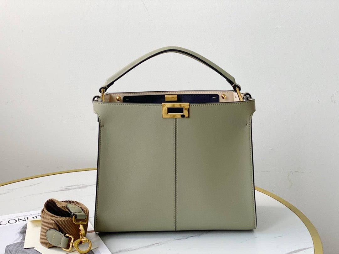 FI Peekaboo X-Lite Tote Medium Beige Bag For Woman 30cm/12in