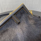 FI First Small Black Fox Fur Bag For Woman 26cm/10in