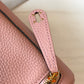 HM Lindy Mini Clemence Bag Pink With Gold Hardware For Women, Women’s Handbags, Shoulder And Crossbody Bags 7.5in/19cm