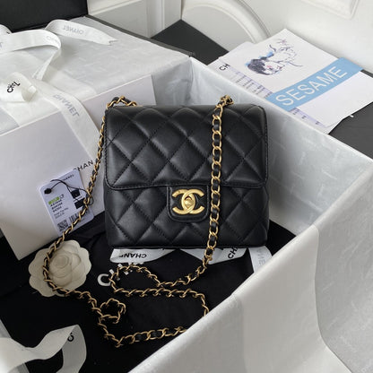 ChanelMini Flap Bag Black For Women, Women’s Bags 6.7in/17cm