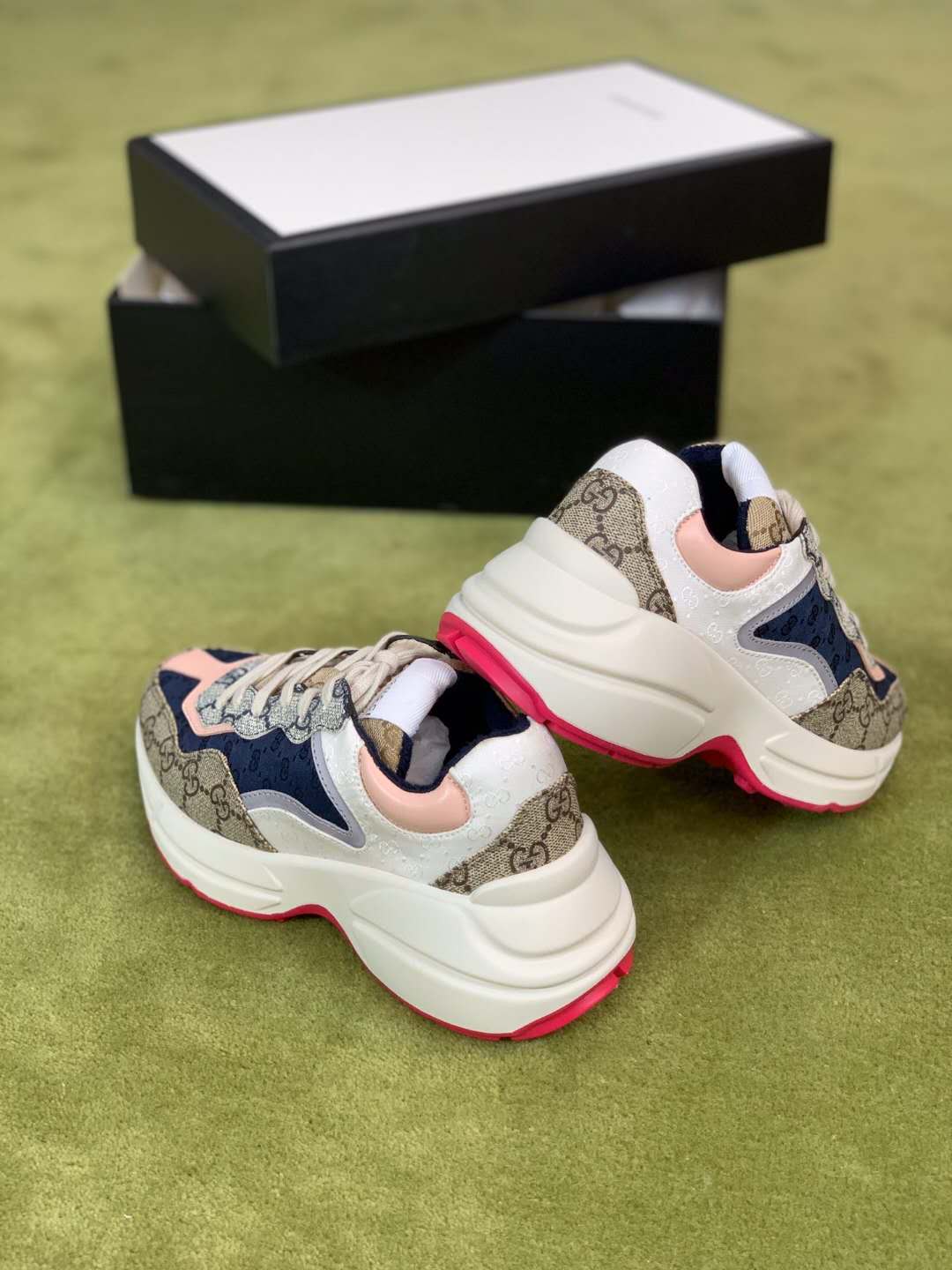 BL-GCI Rhyton GG Brown Pink Sneaker 046