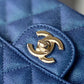 Chanel Classic Handbag 26cm Blue For Women A01112