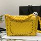 ChanelVinyl Classic Yellow Shoulder bag For Women 29cm/11.5in