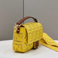 FI Baguette Yellow with Embroidery Medium Bag For Woman 28cm/11in