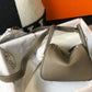 HM Lindy Mini Etoupe Togo Bag With Gold Hardware For Women, Women’s Handbags, Shoulder And Crossbody Bags 7.5in/19cm