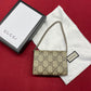 gg Dionysus gg Supreme Chain Wallet Beige/Ebony gg Supreme Canvas For Women 4in/11cm gg