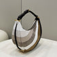 FI FIgraphy Small Beige And Brown Inlay Bag For Woman 24.5cm/9.5in 8BR798AJSSF1HNV