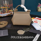 DG Small Sicily Bag In Dauphine Beige For Women 7.5in/19cm DG