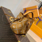 LV NeoNoe MM Bucket Bag Monogram Empreinte Arizona Brown For Women, Women’s Handbags, Shoulder Bags 10.2in/26cm LV M46029