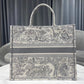 DI Large Book Tote Gray Multicolor, For Women, Women’s Handbags 16.5in/42cm CD