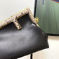 FI First Small Black with python Bag For Woman 26cm/10in 8BP129AGWRF1G5K