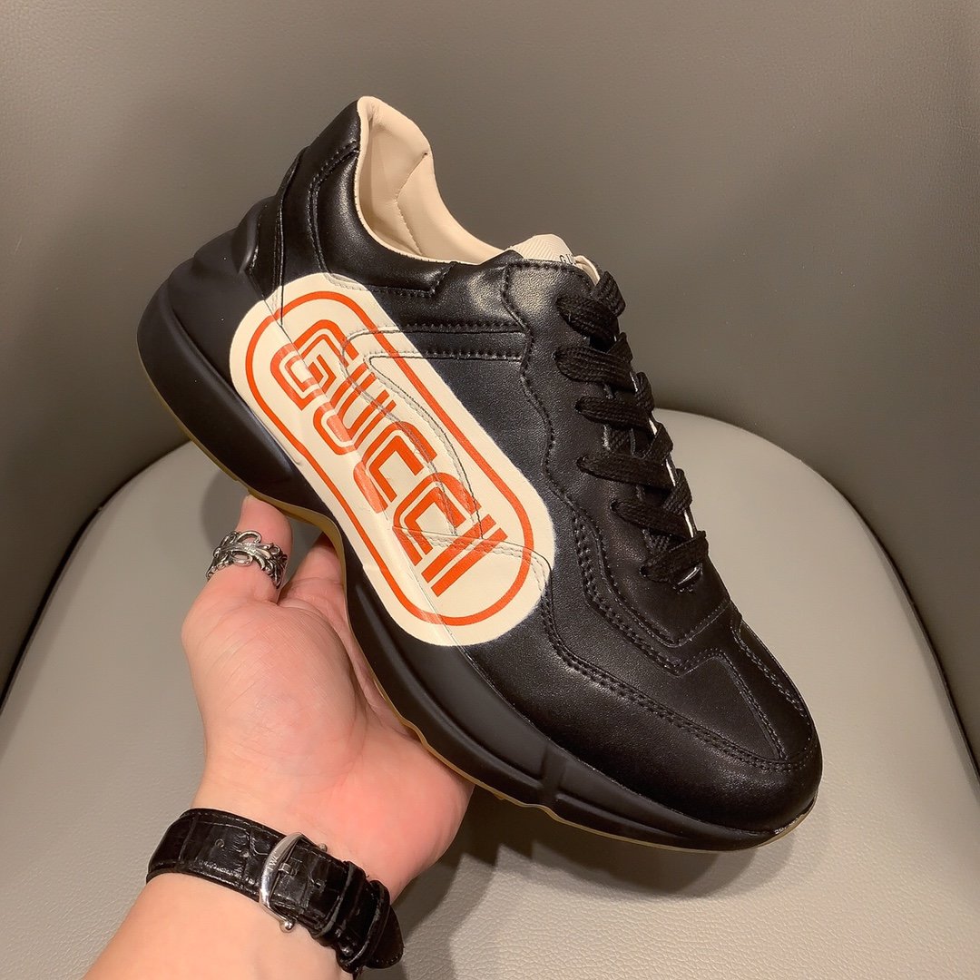 BL-GCI  RHYTON VINTAGE TRAINER LA BLACK SNEAKER 143