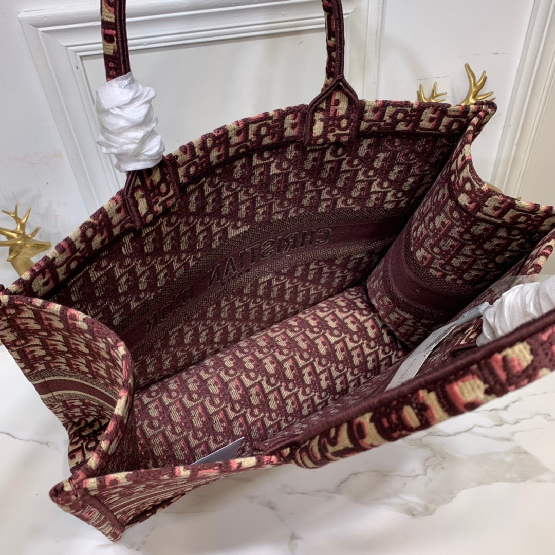DI Large Book Tote Brown For Women 16.5in/42cm CD M1286ZRIW