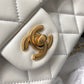 ChanelMini Flap Bag With Top Handle White For Women 7.8in/20cm