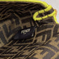 FI Baguette Small Brown Fabric Yellow Border Bag For Woman 18cm/7in