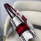 DI Medium Book Tote Latte Multicolor Cupidon Embroidery, Red/White, For Women Women’s Handbags, 41cm CD M1296ZTQG_M941