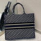 DI Medium Book Tote Dark Blue For Women 14in/36cm CD M1296ZRIW_M928