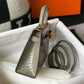 HM Kelly Grey For Women Gold Toned Hardware 7.8in/20cm