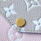 LV Pochette Felicie Monogram Empreinte Pink/ Beige/ Yellow For Women,  Shoulder And Crossbody Bags 21cm/8.3in LV M81359