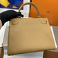 HM Kelly 28 Evercolor Gold Bag For Women, Handbags, Shoulder Bags 11in/28cm
