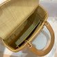 DI Medium Lady Bag Natural Cannage Raffia, Brown Handbags, 24cm CD M0565OMBD_M925