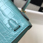HM Kelly Blue For Women Gold Toned Hardware 7.8in/20cm